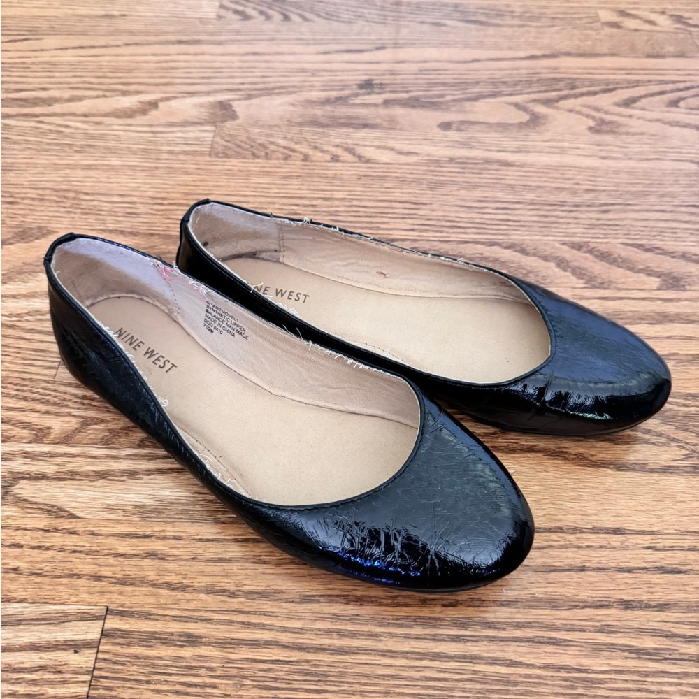 Barely worn patent leather flats